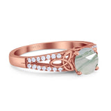 Vintage Style Round Natural Stone Ring