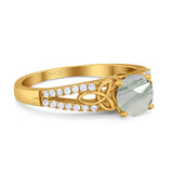 Vintage Style Round Natural Stone Ring