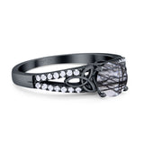 Vintage Style Round Natural Stone Ring