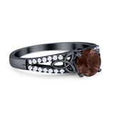 Vintage Style Round Natural Stone Ring