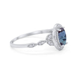 Oval Halo Vintage Style Statement Rings