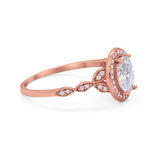 Oval Halo Vintage Style Statement Rings