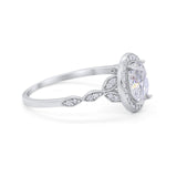 Oval Halo Vintage Style Statement Rings