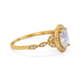 Oval Halo Vintage Style Statement Rings