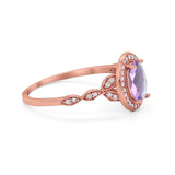 Oval Halo Vintage Style Statement Rings