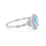 Oval Halo Vintage Style Statement Rings