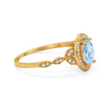 Oval Halo Vintage Style Statement Rings