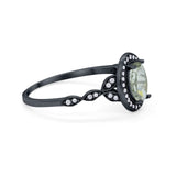 Oval Halo Vintage Style Statement Rings