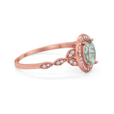 Oval Halo Vintage Style Statement Rings