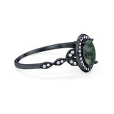 Oval Halo Vintage Style Statement Rings