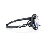 Oval Halo Vintage Style Statement Rings