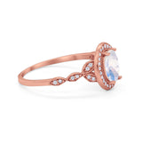 Oval Halo Vintage Style Statement Rings