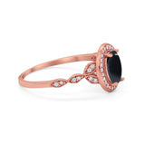 Oval Halo Vintage Style Statement Rings