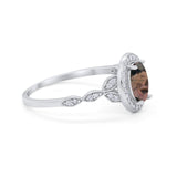 Oval Halo Vintage Style Statement Rings