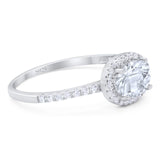 Art Deco Oval Natural Stone Solitaire Ring