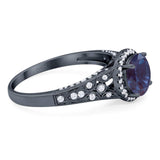 Vintage Style Round Natural Stone Ring