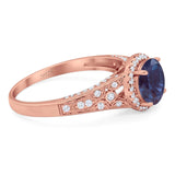 Vintage Style Round Natural Stone Ring