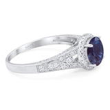 Vintage Style Round Natural Stone Ring