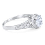 Vintage Style Round Natural Stone Ring