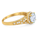 Vintage Style Round Natural Stone Ring