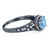 Vintage Style Round Natural Stone Ring