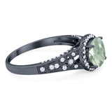 Vintage Style Round Natural Stone Ring