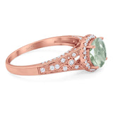 Vintage Style Round Natural Stone Ring