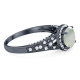 Vintage Style Round Natural Stone Ring