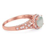 Vintage Style Round Natural Stone Ring