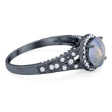 Vintage Style Round Natural Stone Ring