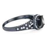 Vintage Style Round Natural Stone Ring