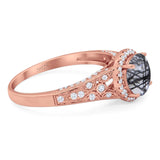 Vintage Style Round Natural Stone Ring