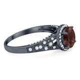 Vintage Style Round Natural Stone Ring