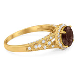 Vintage Style Round Natural Stone Ring