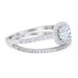 Two Piece Round Natural Stone Ring