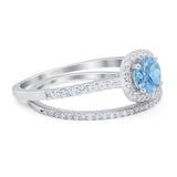 Two Piece Round Natural Stone Ring