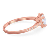 Vintage Style Round Natural Stone Flower Ring