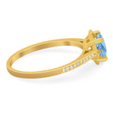 Vintage Style Round Natural Stone Flower Ring