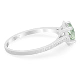 Vintage Style Round Natural Stone Flower Ring