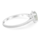 Vintage Style Round Natural Stone Flower Ring