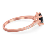 Vintage Style Round Natural Stone Flower Ring