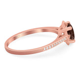 Vintage Style Round Natural Stone Flower Ring