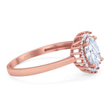 Vintage Style Oval Natural Stone Flower Ring