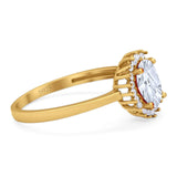 Vintage Style Oval Natural Stone Flower Ring