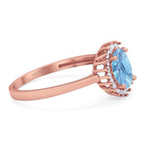 Vintage Style Oval Natural Stone Flower Ring