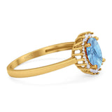 Vintage Style Oval Natural Stone Flower Ring