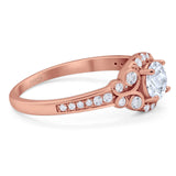 Art Deco Round Natural Stone Ring