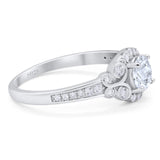 Art Deco Round Natural Stone Ring