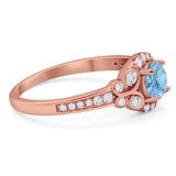 Art Deco Round Natural Stone Ring