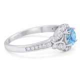 Art Deco Round Natural Stone Ring